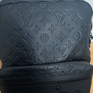 Louis Vuitton Black Embossed Monogram Backpack